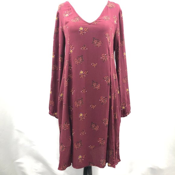 Old Navy | Fall Burgundy Floral Dress ( Size M) - Picture 1 of 3